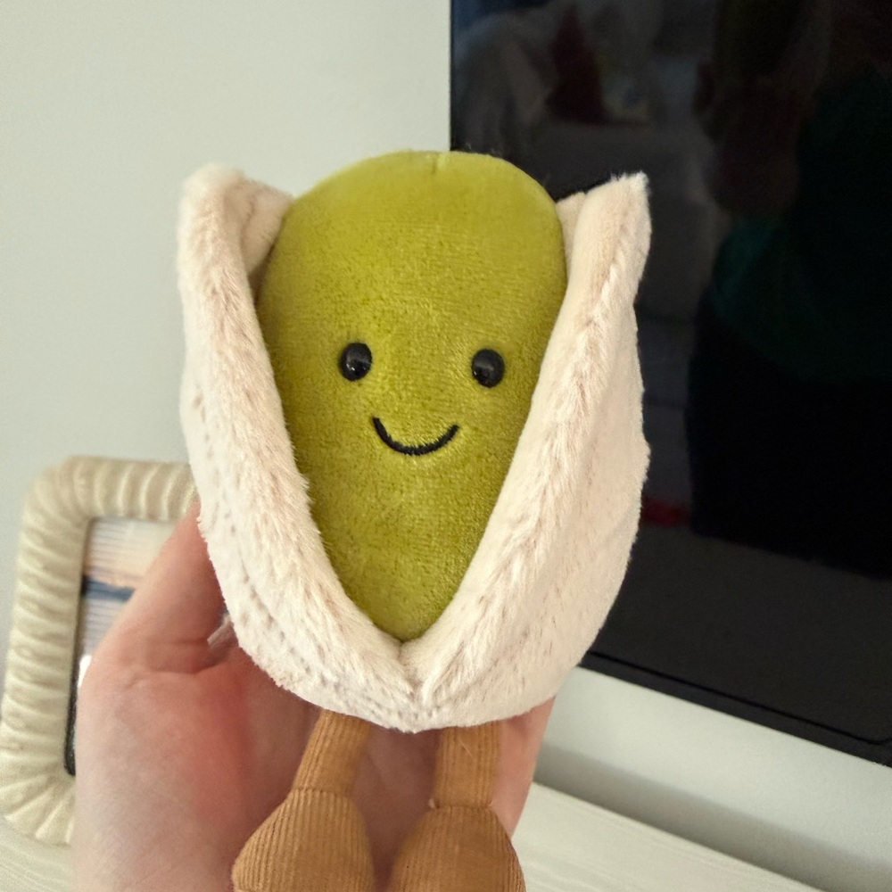 Jellycat Pistachio Plush with Cream and Green